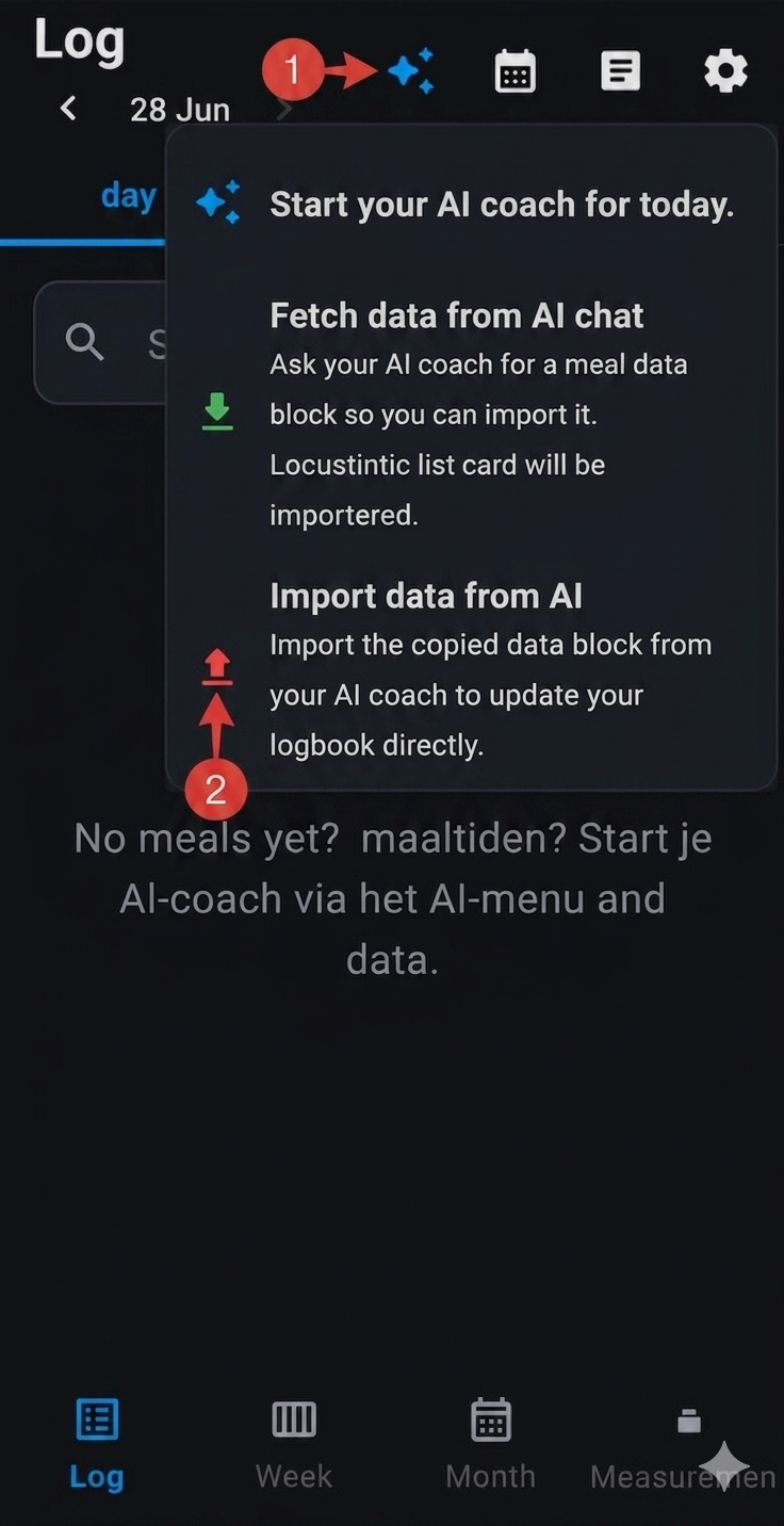 AI menu: Import data from AI.